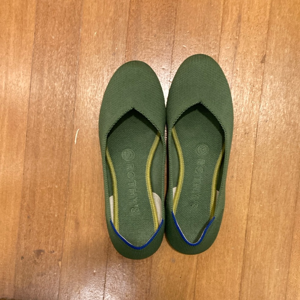 Rothy's Green Ballet Flats